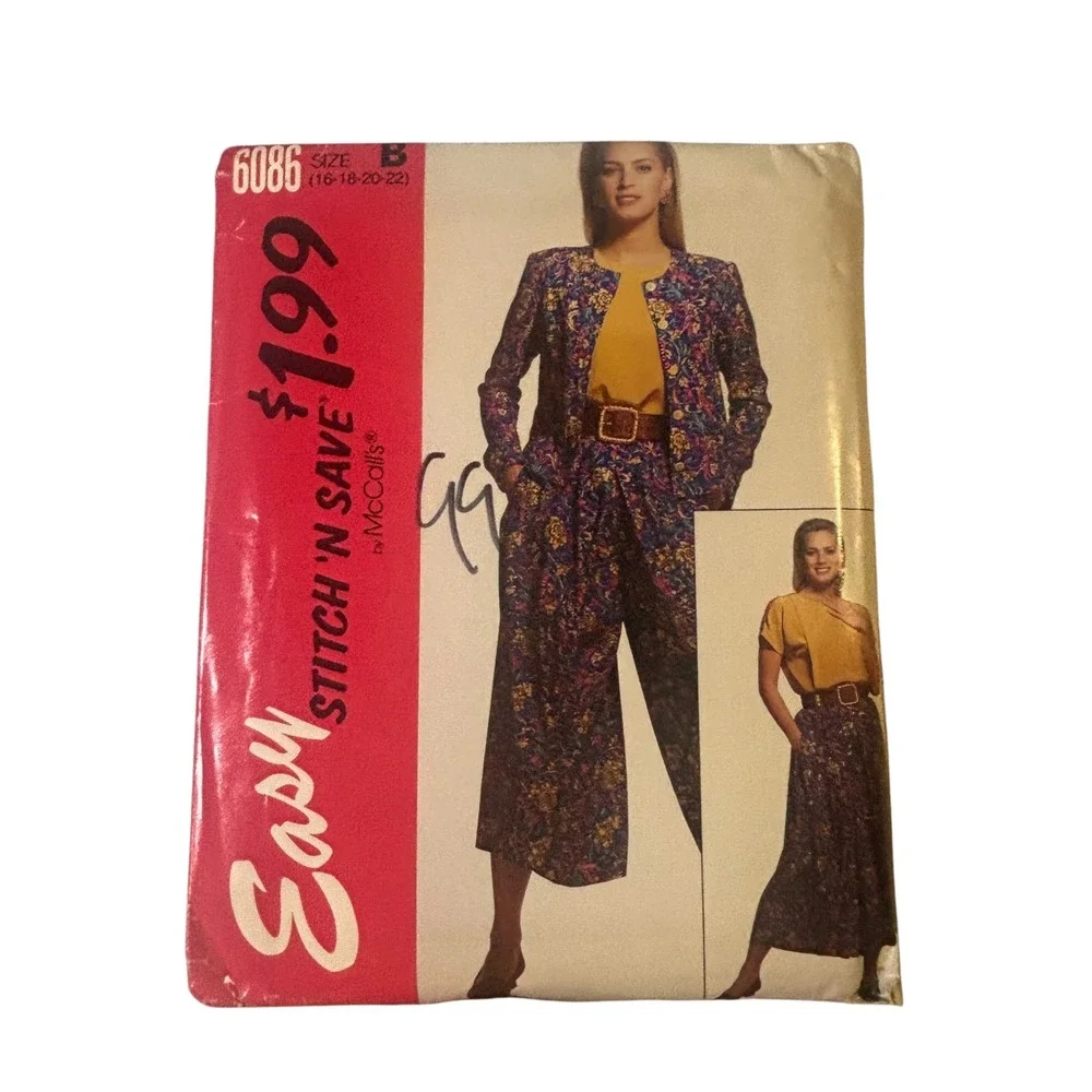 Vintage Sewing Pattern Lot Butterick New Look McCalls 80s 90s Dress Skirt Suit